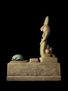 Egyptian Goddess Sekhmet Statue: Cobra, Scarab, Ankh - Image 2