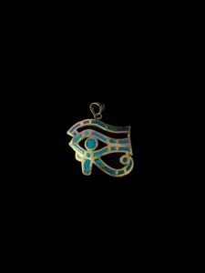 Brass Eye of Horus Pendant: Ancient Egyptian Amulet Necklace - Image 2