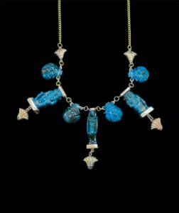 Egyptian God Pectoral Necklace: Sobek, Bes, Taweret, Lotus Flower - Image 2