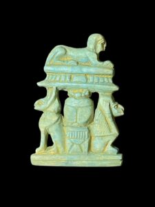 Amulet for God Anubis with Cobra Goddess and Djed pillar of Osiris - Image 2