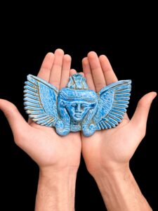 Butterfly Goddess Hathor with Goddess Isis winges and the Head of Beetle scarab - Image 2