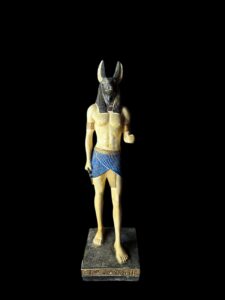 Basalt Stone Egyptian God Anubis Statue - Image 2