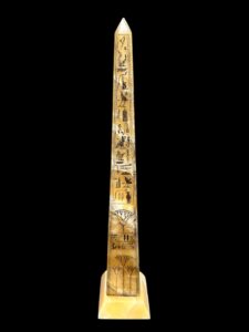Large Egyptian Obelisk with Ancient Hieroglyphics: Customized Inscriptions - Image 2