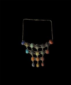Egyptian Scarab Gemstone Pectoral Necklace: Ancient Style - Image 2
