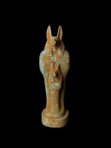 Flame Stone Egyptian God Anubis Ushabti Statue - Image 2