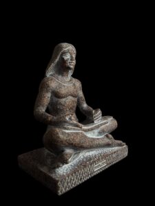 Handmade Seated Egyptian Scribe Statue: Ancient Decor - Image 2