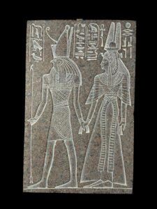 Egyptian Wall Relief: Horus and Cleopatra, Ancient Art Decor - Image 2