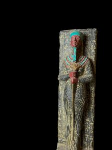 God Ptah Statue: Rose & Black Granite Egyptian Replica - Image 2