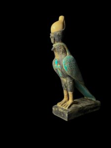 Basalt Egyptian God Horus Statue: Falcon God of the Sky - Image 2