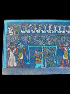 Ancient Egypt Judgment Day Wall Relief with God Anubis - Image 2