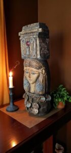 Manifest Handmade Goddess Hathor Statuette , Statue for the Egyptian Goddess Venus - Image 2