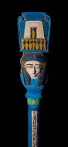 vintage Goddess Hathor Statuette made of porcelain, Statue for the Egyptian Goddess Venus - Image 2