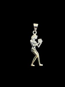 925 Sterling Silver Dancing Symbol Pendant Egyptian , sterling silver necklace for Goddess , Isis Pendant made of pure silver. festivals art - Image 2
