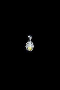 Sterling Silver Scarab Beetle Pendant: Egyptian Amulet Necklace - Image 2