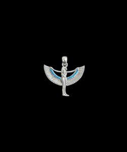 925 Sterling Silver Goddess Isis Pendant Egyptian Goddess , sterling silver necklace for Goddess , Isis Pendant made of pure silver. - Image 2