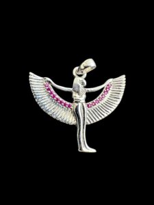 925 Sterling Silver Goddess Isis Pendant Egyptian Goddess , sterling silver necklace for Goddess , Isis Pendant made of pure silver. - Image 2