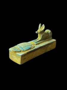Egyptian God Anubis Box with Mummy and Scarab and protection amulet - Image 2