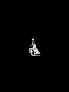 Sterling Silver Egyptian God Horus Amulet Pendant Necklace - Image 2