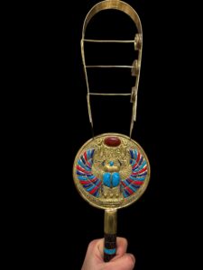 Egyptian Sistrum: Winged Scarab Beetle Musical Instrument - Image 2