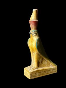 Egyptian God Horus Statue: Stone Falcon Art - Image 2