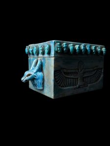 Egyptian God Anubis Box: Winged Isis, Scarab Beetle, Sekhmet - Image 2