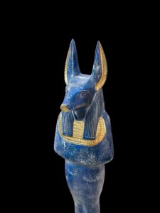22" Egyptian God Anubis Statue: Museum Replica Figurine - Image 3