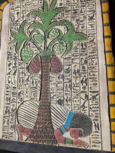 Ancient Egyptian Relief: Pashedu Kissing Earth Under Palm Tree - Image 3