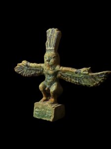 Hand-Carved Porcelain God Bes Statue: Egyptian Home Decor - Image 3