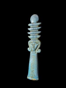 Goddess Hathor Column with Djed Pillar and Sun Disk - Image 3