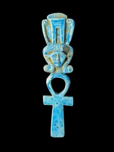 Egyptian Goddess Hathor Column with Ankh key of life symbol - Image 3
