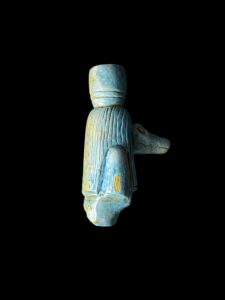 Mini Basalt Egyptian God Sobek Crocodile Statue - Image 3