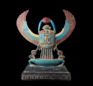 Large Egyptian Winged Scarab: Altar Meditation Home Decor - Image 3