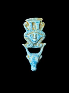 Goddess Hathor Statue: Egyptian Cow Goddess Head - Image 3