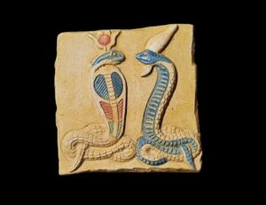 Egyptian Cobra Goddess Stone Relief: Ancient Home Decor Art - Image 3