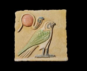 Ancient Egyptian Stone Relief: Mythology Wall Art - Image 3