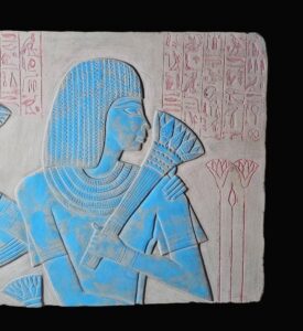 Ancient Egyptian Stone Relief: Pharaonic Mythology Wall Art - Image 3