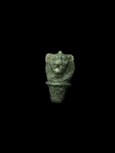 Hand-Carved Gemstone Sekhmet Pendant: Egyptian Lioness Goddess Amulet - Image 3