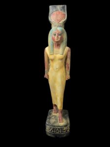 Handmade Goddess Hathor Statuette: Egyptian Decor - Image 3