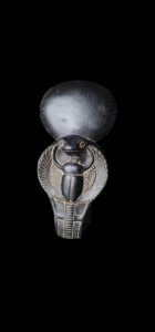 Ancient Egyptian Uraeus cobra statue with scarab beetle symbol, snake gifts for Snakes lovers - Image 3