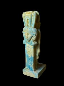 Egyptian Goddess Sekhmet Protecting Hathor Statue - Image 3