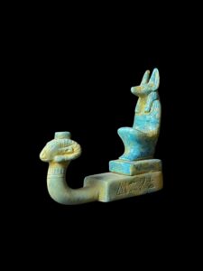 Anubis Statue: Egyptian Jackal God of Afterlife, Hammer Stone - Image 3