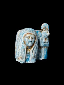 Egyptian Goddess Sekhmet Statue with Queen Head Scene - Image 3