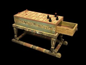 Egyptian Board Game Senet made in Egypt with Eye of Horus and God of RA. - Image 3