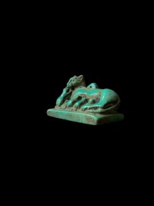 Porcelain Bastet Cat Amulet: Ancient Egyptian Goddess Pendant - Image 3