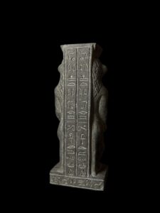 Hand Carved Basalt Stone God Bes Statue - Image 3