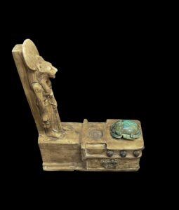 Egyptian Goddess Sekhmet Statue: Ancient Lion Goddess with Scarab Symbol - Image 3