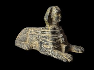 Egyptian Sphinx replica statue made of Stone, Sphinx statuette. - Image 3