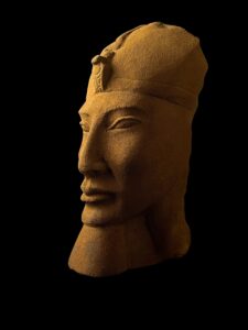 Handmade Egyptian King Akhenaten Face Statue - Image 3