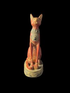 Egyptian Cat Goddess Bastet Statue: Ancient Art Figurine - Image 3