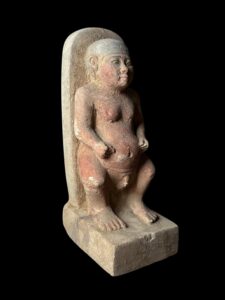 Ancient Egyptian Limestone Dwarf Statue - Image 3